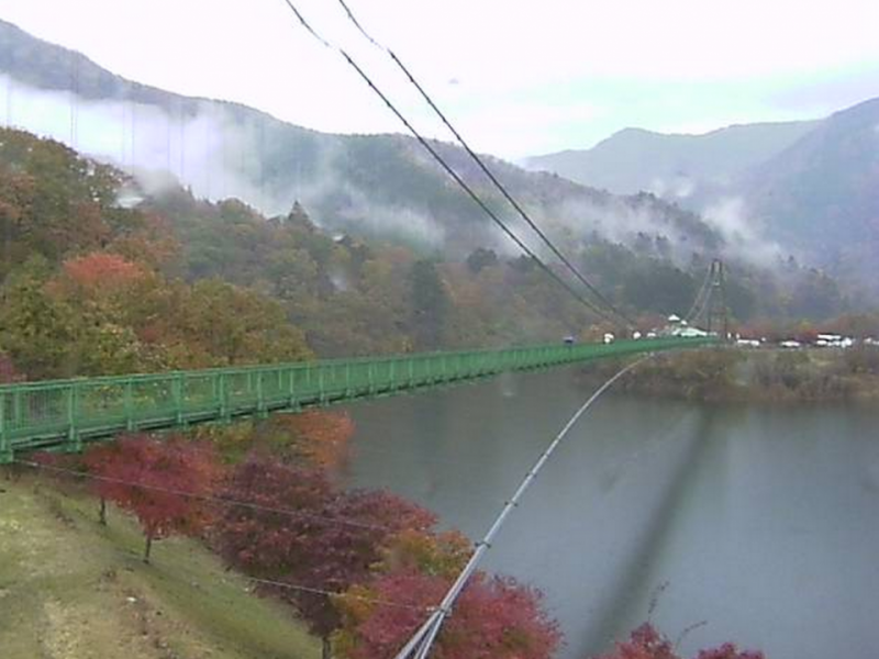 もみじ谷大吊橋・箒川 ライブカメラ/栃木県那須塩原市