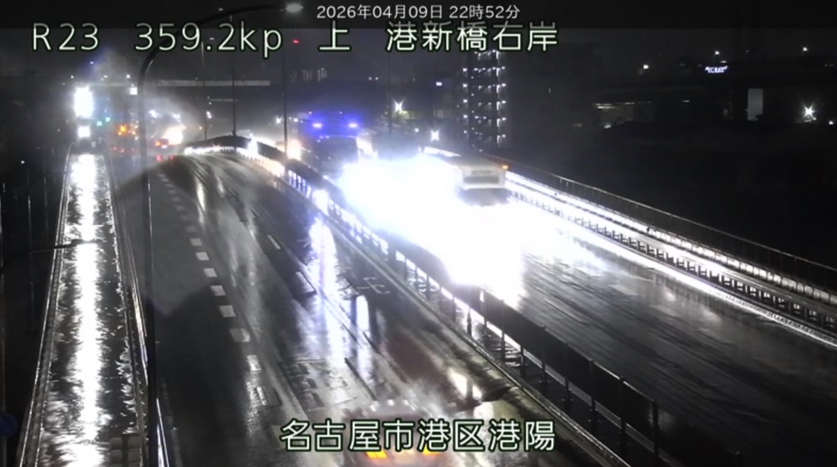 国道23号(名四バイパス)・港陽二丁目 ライブカメラ/愛知県名古屋市港区