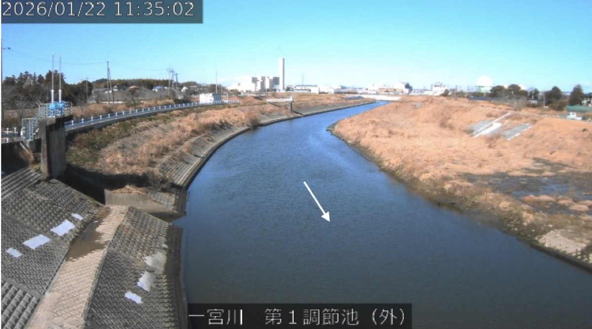 一宮川・第1調節池(外) ライブカメラ/千葉県長生村