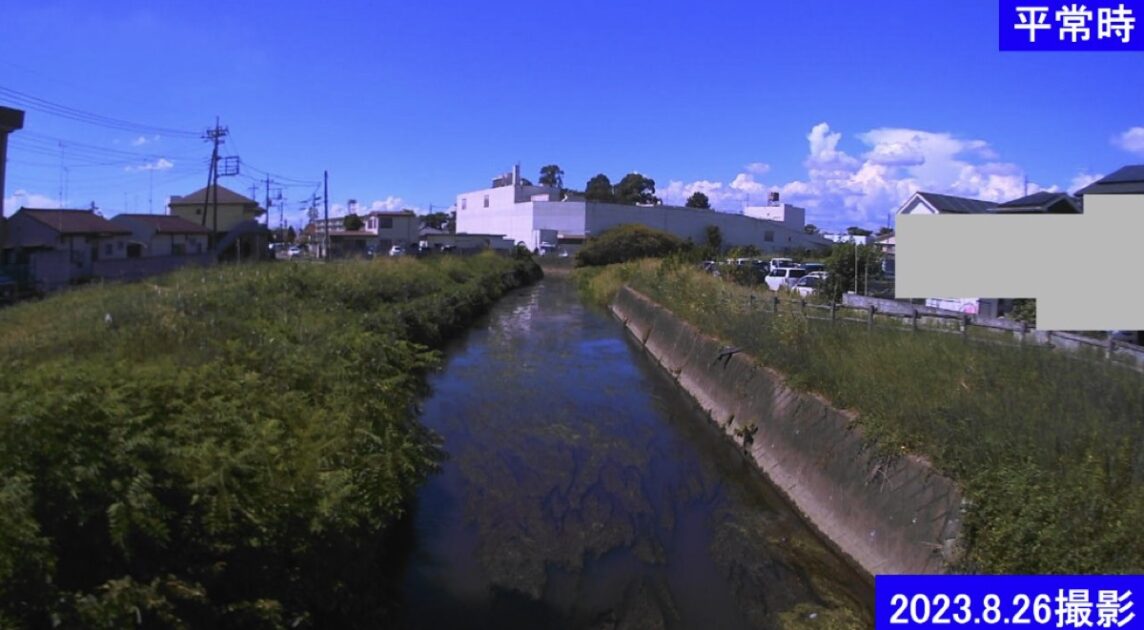 休泊川・4.0k志部橋 ライブカメラ/群馬県大泉町