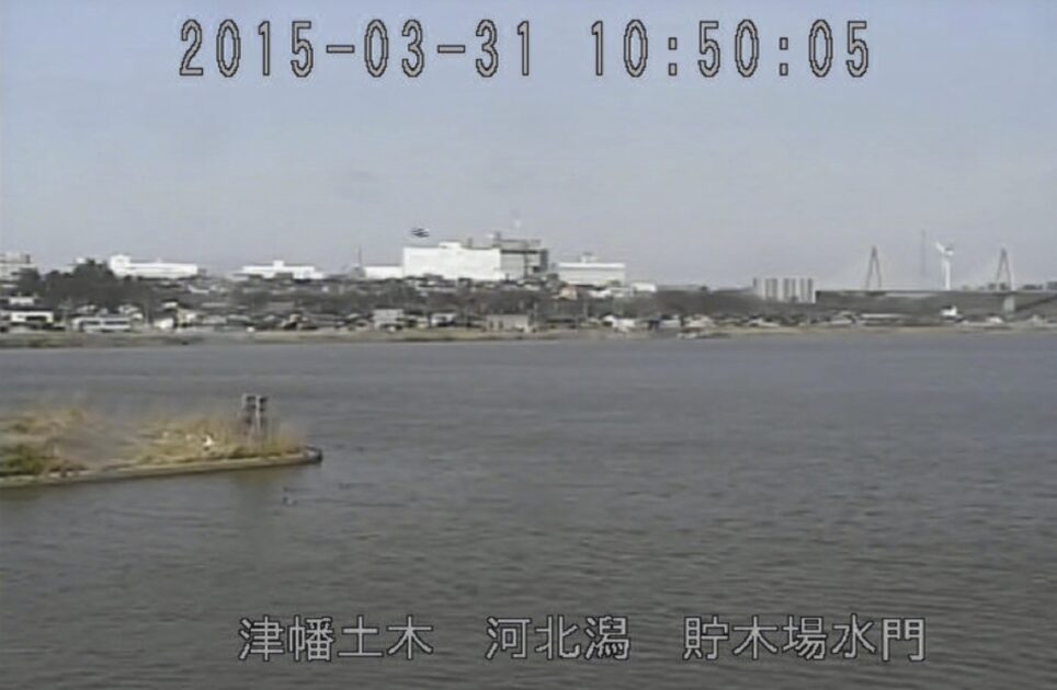 河北潟・津幡土木 貯木場水門 ライブカメラ/石川県内灘町