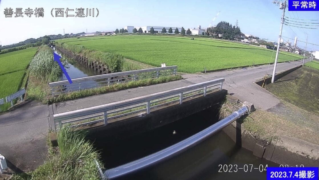 西仁連川・善長寺橋 ライブカメラ/茨城県結城市