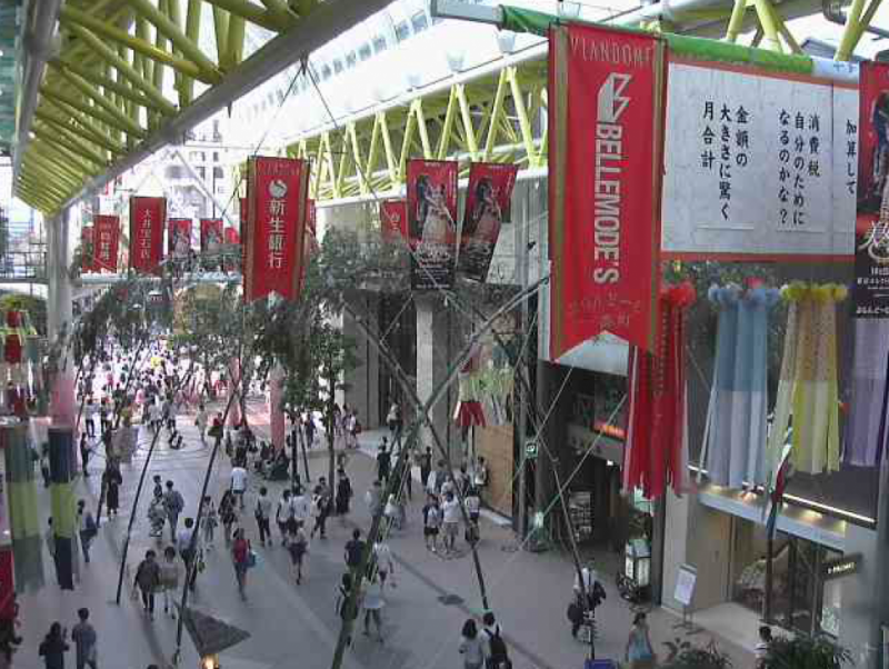 停止中：一番街商店街ぶらんどーむ北方面（広瀬通り側）ライブカメラ/宮城県仙台市青葉区