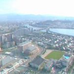 福岡タワー(展望室)から見える360度パノラマカメラ