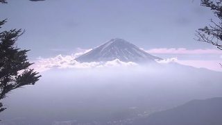 新道峠から見える富士山ライブカメラと雨雲レーダー/山梨県富士河口湖町