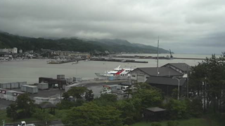 赤泊港ライブカメラと雨雲レーダー/新潟県佐渡島