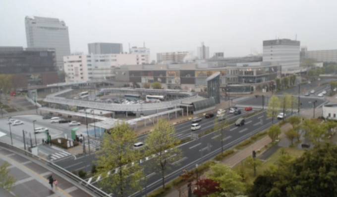 つくば駅前ライブカメラと雨雲レーダー/茨城県つくば市