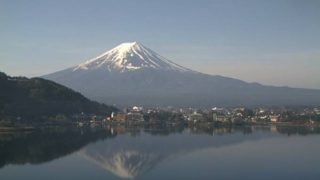 富士山・河口湖 ライブカメラ(風のテラスくくな)と雨雲レーダー/山梨県富士河口湖町