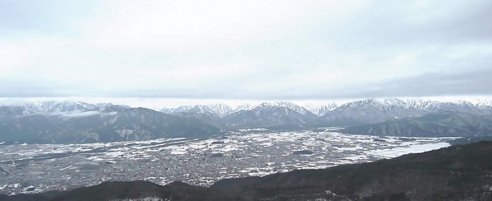 鷹狩山山頂から眺める北アルプスライブカメラ/長野県大町市