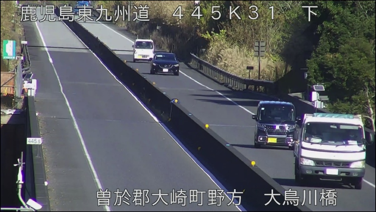 東九州自動車道・大鳥川橋 ライブカメラ/鹿児島県大崎町