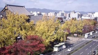 東本願寺 ライブカメラ(烏丸通り)と雨雲レーダー/京都府京都市