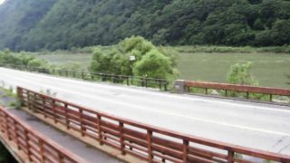 最上川 ライブカメラ（土湯）と雨雲レーダー/山形県戸沢村