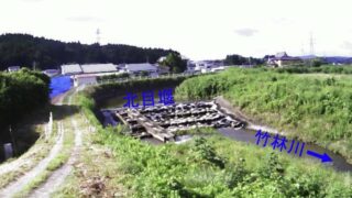 竹林川・右岸2.2k ライブカメラと雨雲レーダー/宮城県富谷市
