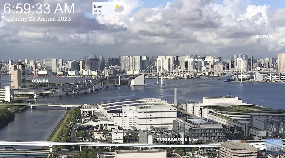 東京都江東区のライブカメラ一覧・雨雲レーダー・天気予報
